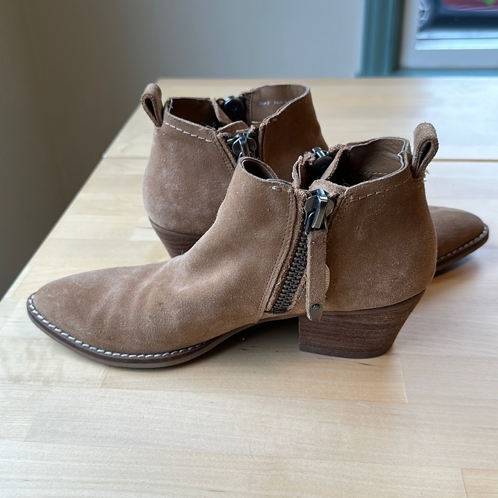 Dolce Vita Tan Suede Leather Booties - Picture 6 of 12